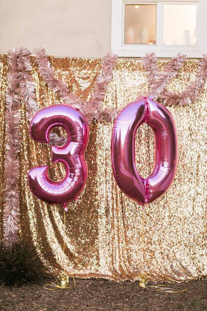 30 Birthday Party Idea
 Kara s Party Ideas Sparkly 30th Birthday Bash