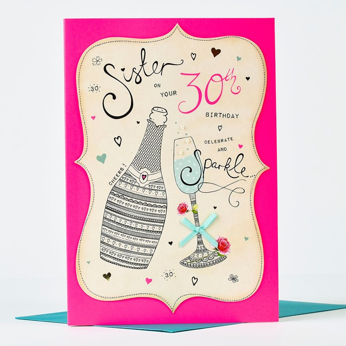 30th Birthday Card
 30th Birthday Card Sister Sparkle