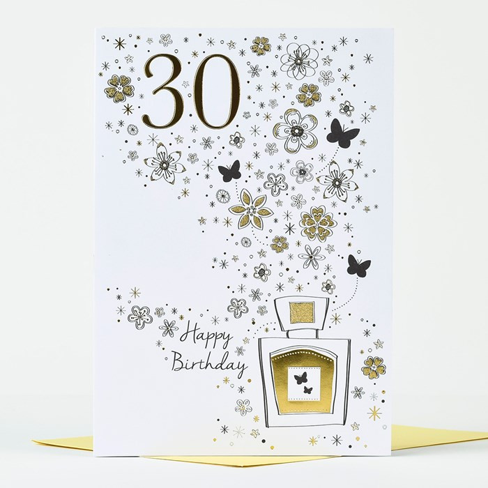 30th Birthday Card
 30th Birthday Card Floral Perfume