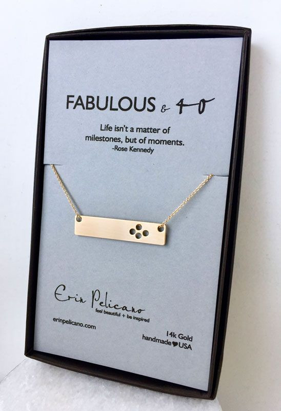 30th Birthday Gifts For Wife
 40th Birthday Bar Necklace