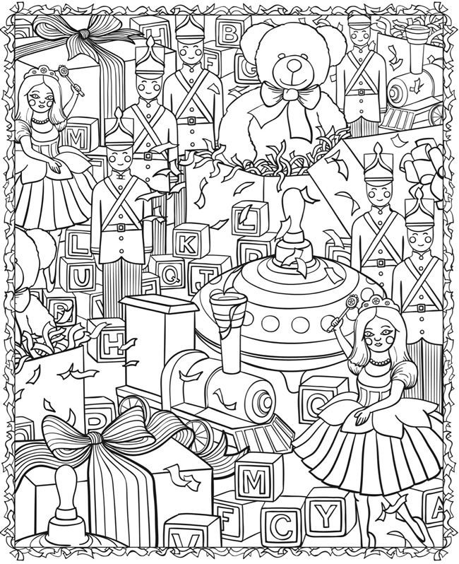 3D Coloring Pages For Adults
 3D Colouring Book Christmas Designs Dover Publications