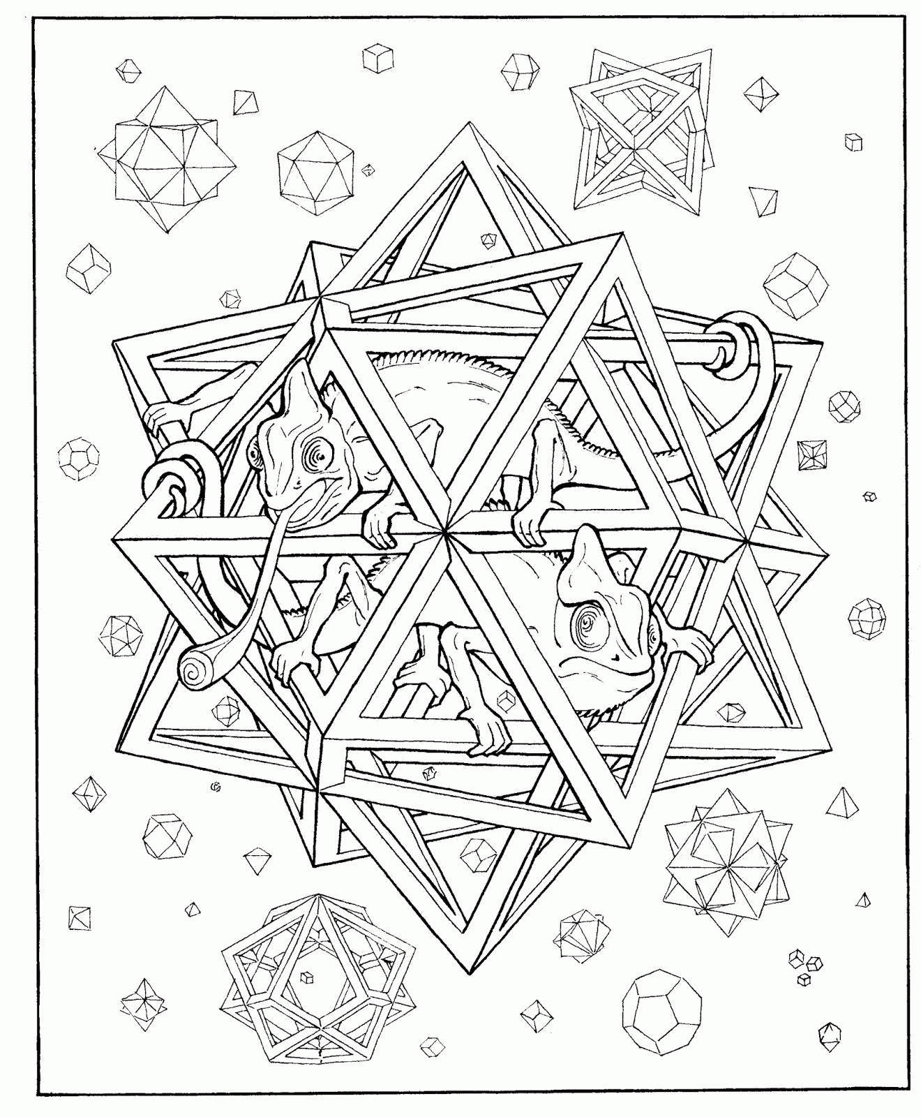 3D Coloring Pages For Adults
 50 Trippy Coloring Pages