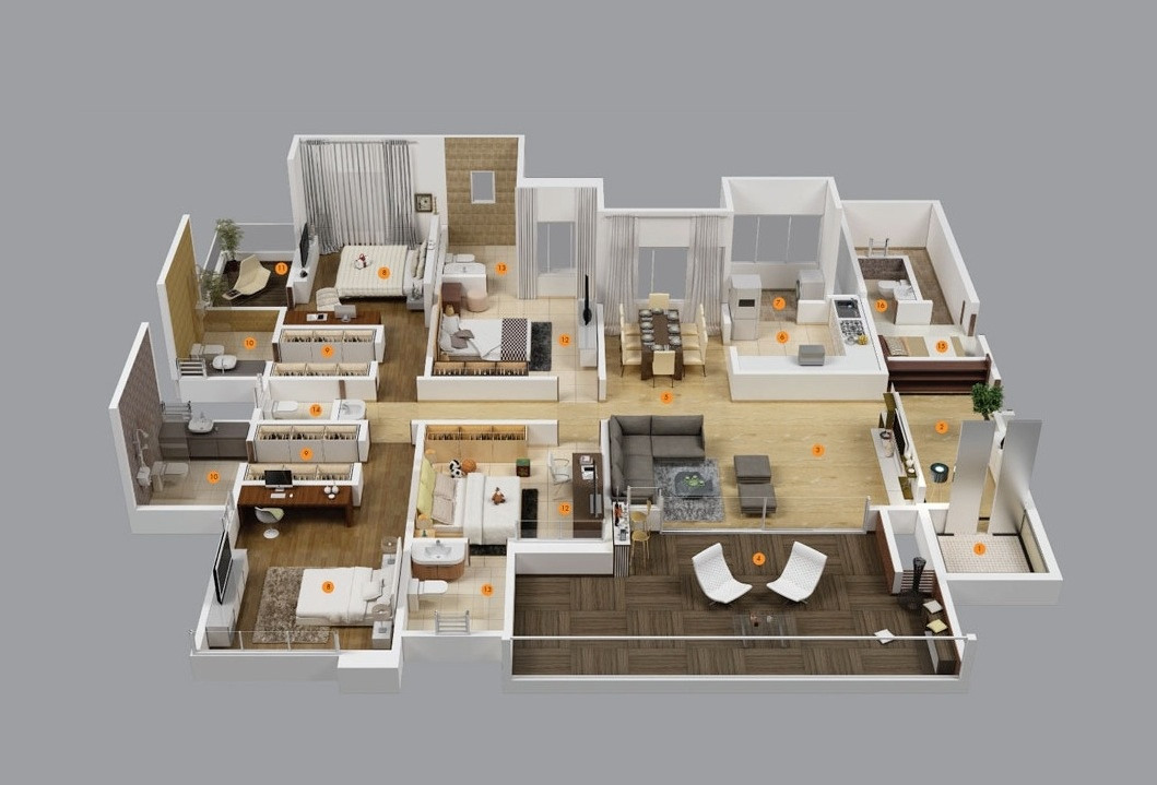 Best ideas about 4 Bedroom House Plans
. Save or Pin 4 Bedroom Apartment House Plans Now.