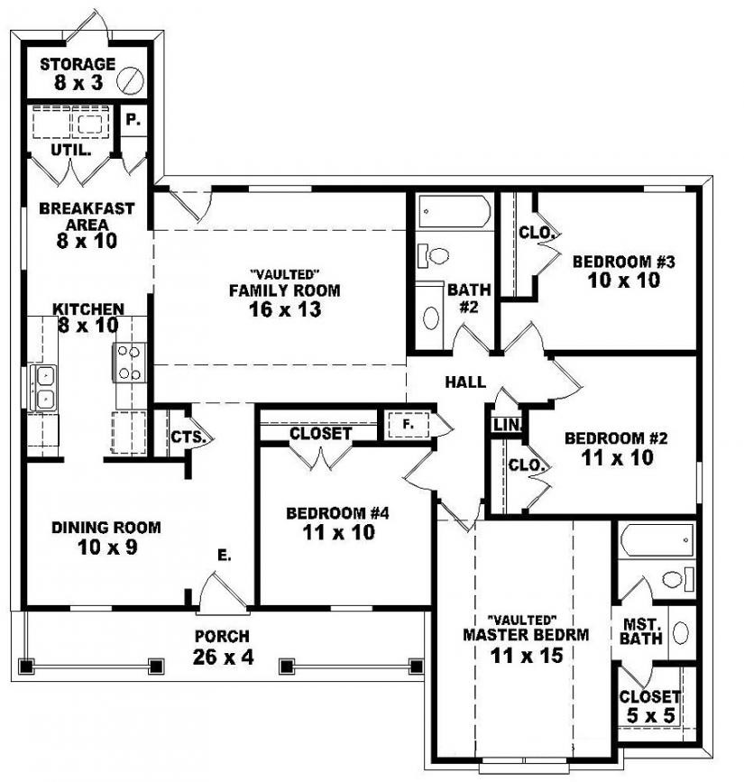 Best ideas about 4 Bedroom House Plans
. Save or Pin House Plans With 4 Bedrooms Now.