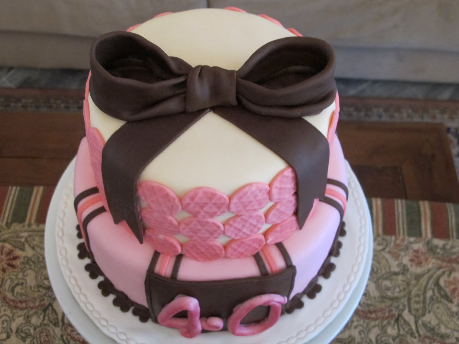 Best ideas about 40th Birthday Cake
. Save or Pin Pink Oven Cakes and Cookies 40th birthday cake Now.