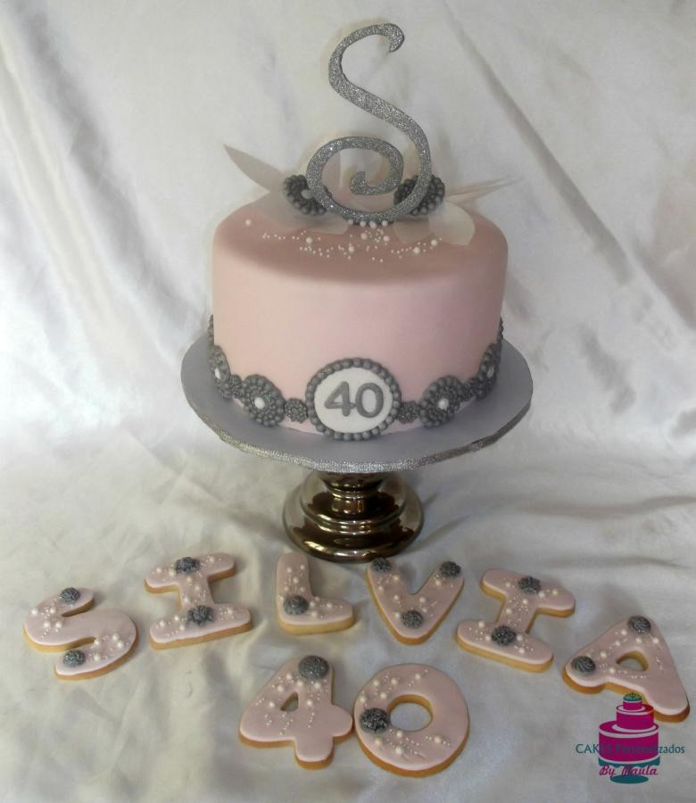 Best ideas about 40th Birthday Cake
. Save or Pin 40th birthday cake and cookies cake by CakesByPaula Now.