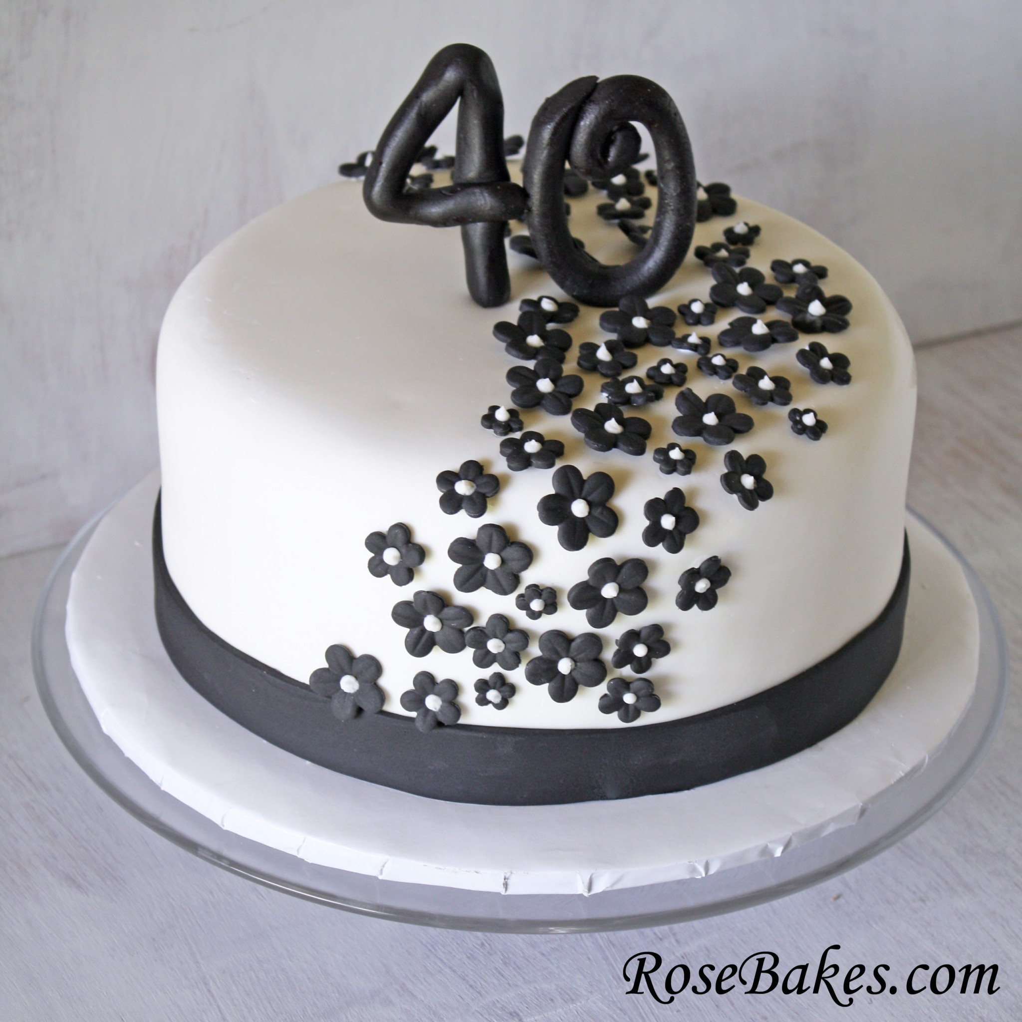 Best ideas about 40th Birthday Cake
. Save or Pin Black & White 40th Birthday Cake Now.