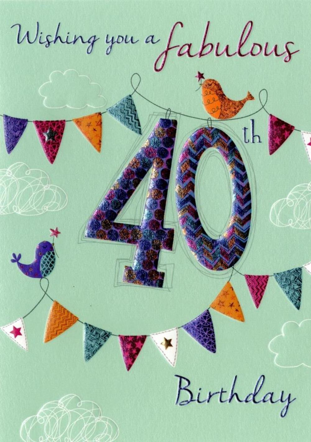 40th Birthday Card
 Your 40th Birthday Greeting Card Cards