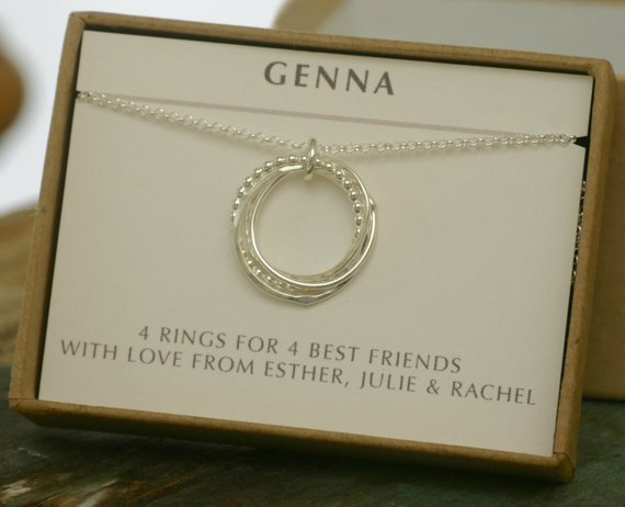 40Th Birthday Gift Ideas For Friend
 40th birthday t 4 best friend necklace 4 infinity rings