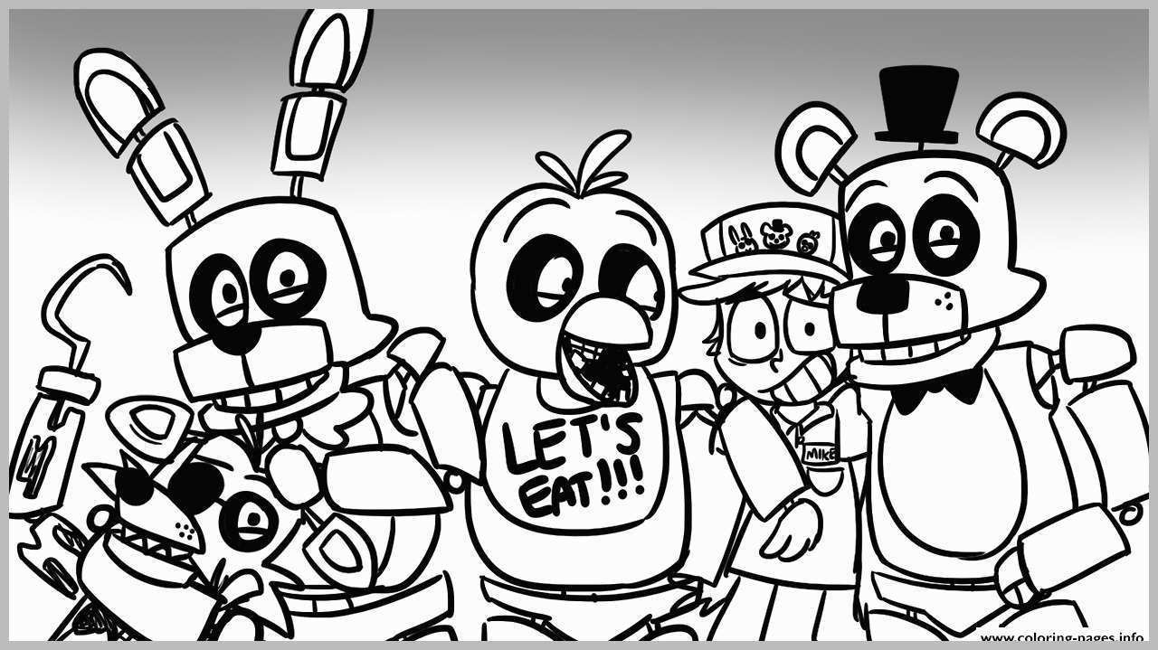 5 Nights At Freddy'S Printable Coloring Pages
 69 Great Pics Five Nights at Freddy s Coloring Pages