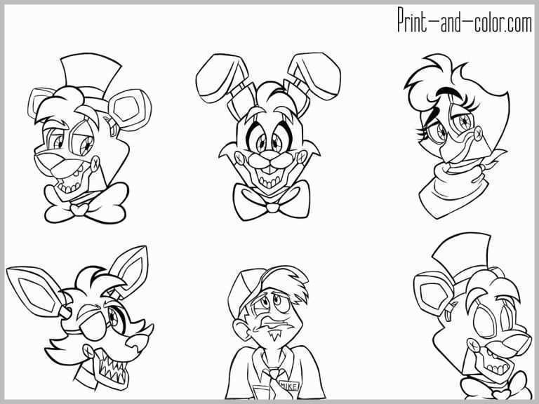 5 Nights At Freddy'S Printable Coloring Pages
 69 Great Pics Five Nights at Freddy s Coloring Pages