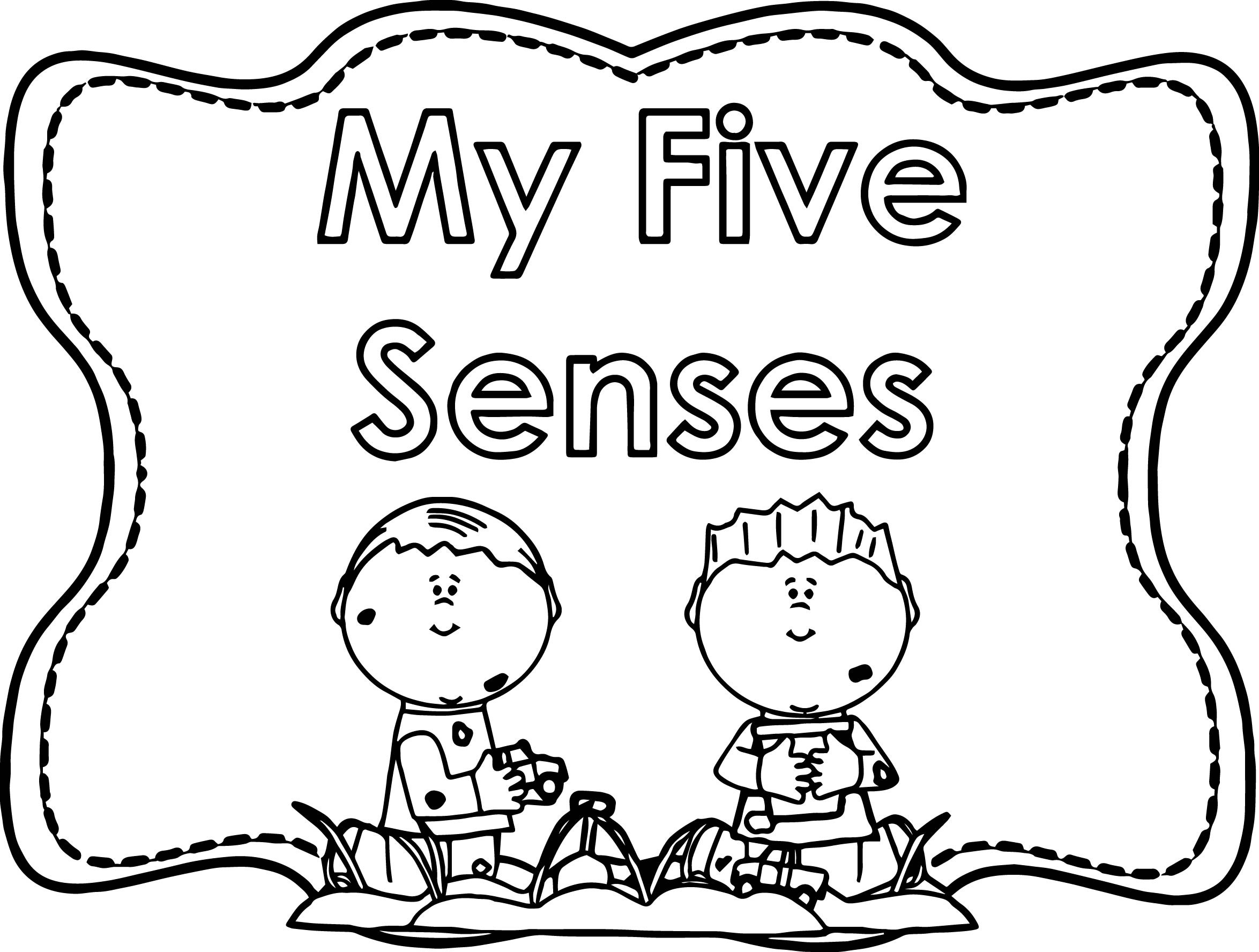 5 Senses Coloring Pages
 My Five Senses Coloring Page