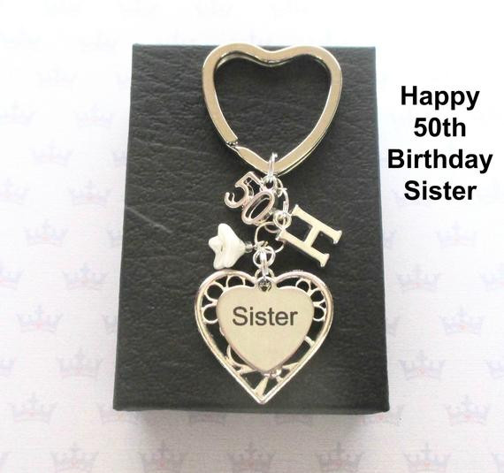 Best ideas about 50Th Birthday Gift Ideas For Sister
. Save or Pin Sister 50th birthday t 50th keychain Sister t Now.