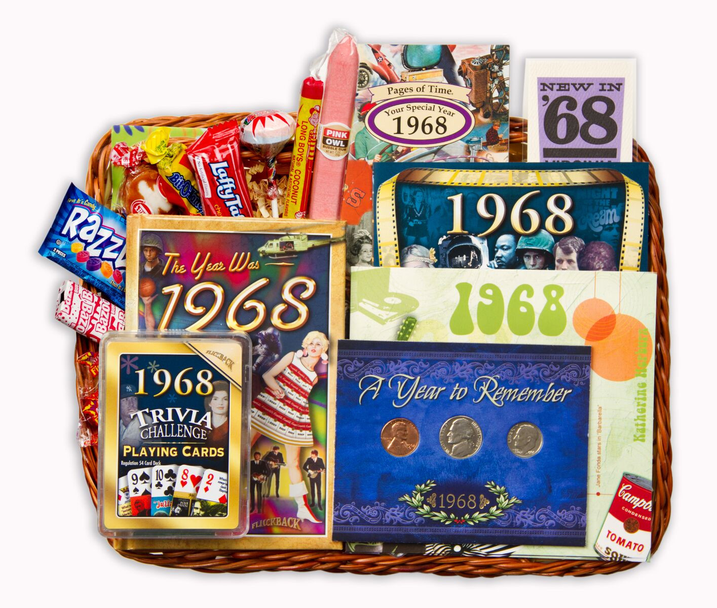 Best ideas about 50th Birthday Gifts
. Save or Pin 50th Birthday Gift Basket for 1968 Now.