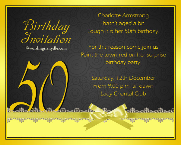 50th Birthday Invitations For Her
 Birthday Invitation Templates 50th birthday invitation
