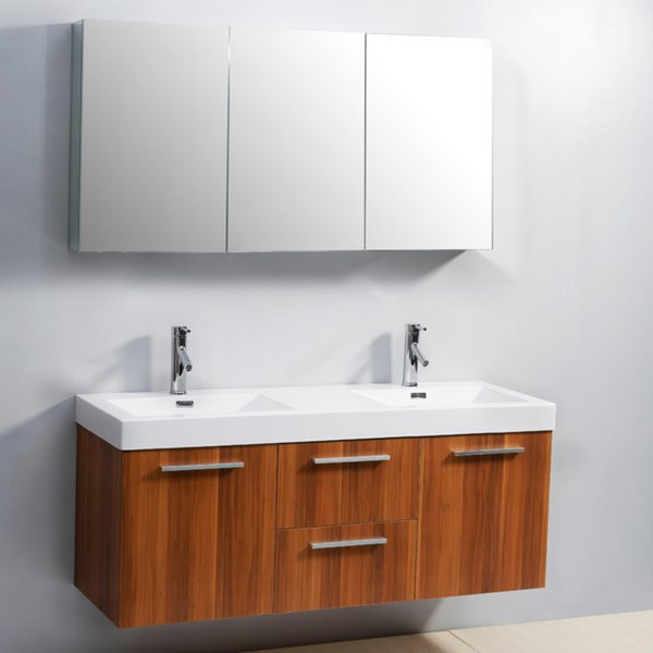 Best ideas about 54 Inch Bathroom Vanity
. Save or Pin Virtu USA Midori 54 inch Double sink Bathroom Vanity Set Now.