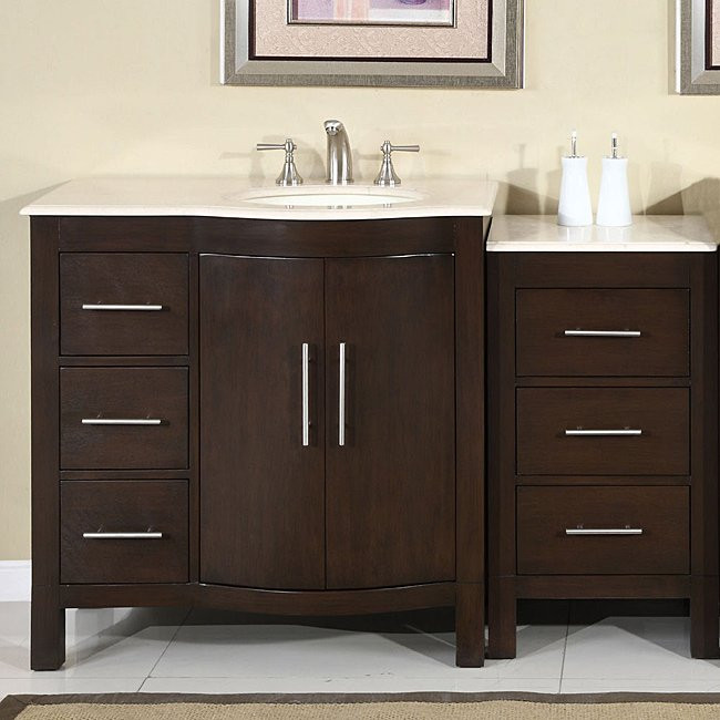 Best ideas about 54 Inch Bathroom Vanity
. Save or Pin Shop Silkroad Exclusive Stone Counter Top Bathroom Single Now.