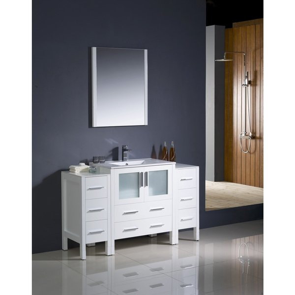 Best ideas about 54 Inch Bathroom Vanity
. Save or Pin Shop Fresca Torino 54 inch White Modern Bathroom Vanity Now.