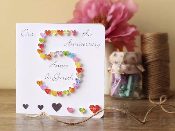 5Th Anniversary Gift Ideas For Couple
 5th Wedding Anniversary Card Personalised 5th Anniversary