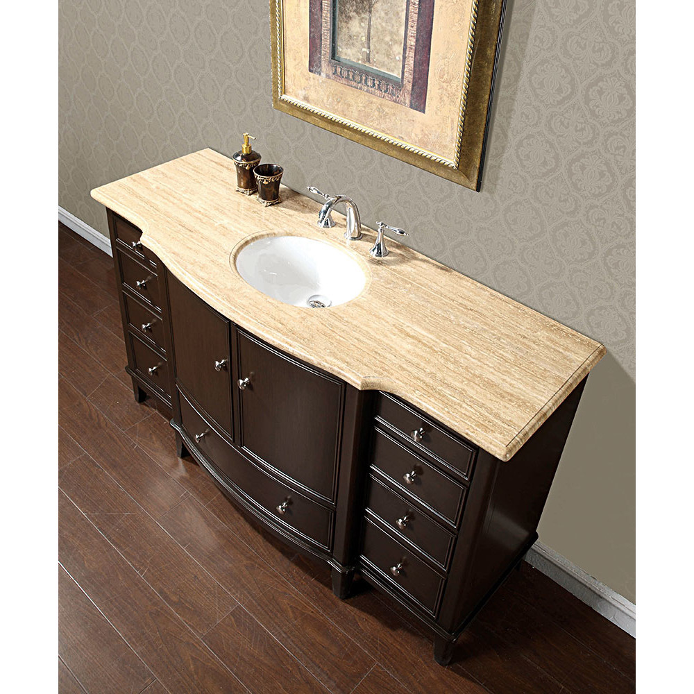 Best ideas about 60 Bathroom Vanity
. Save or Pin Silkroad Exclusive Clarice 60" Single Bathroom Vanity Set Now.