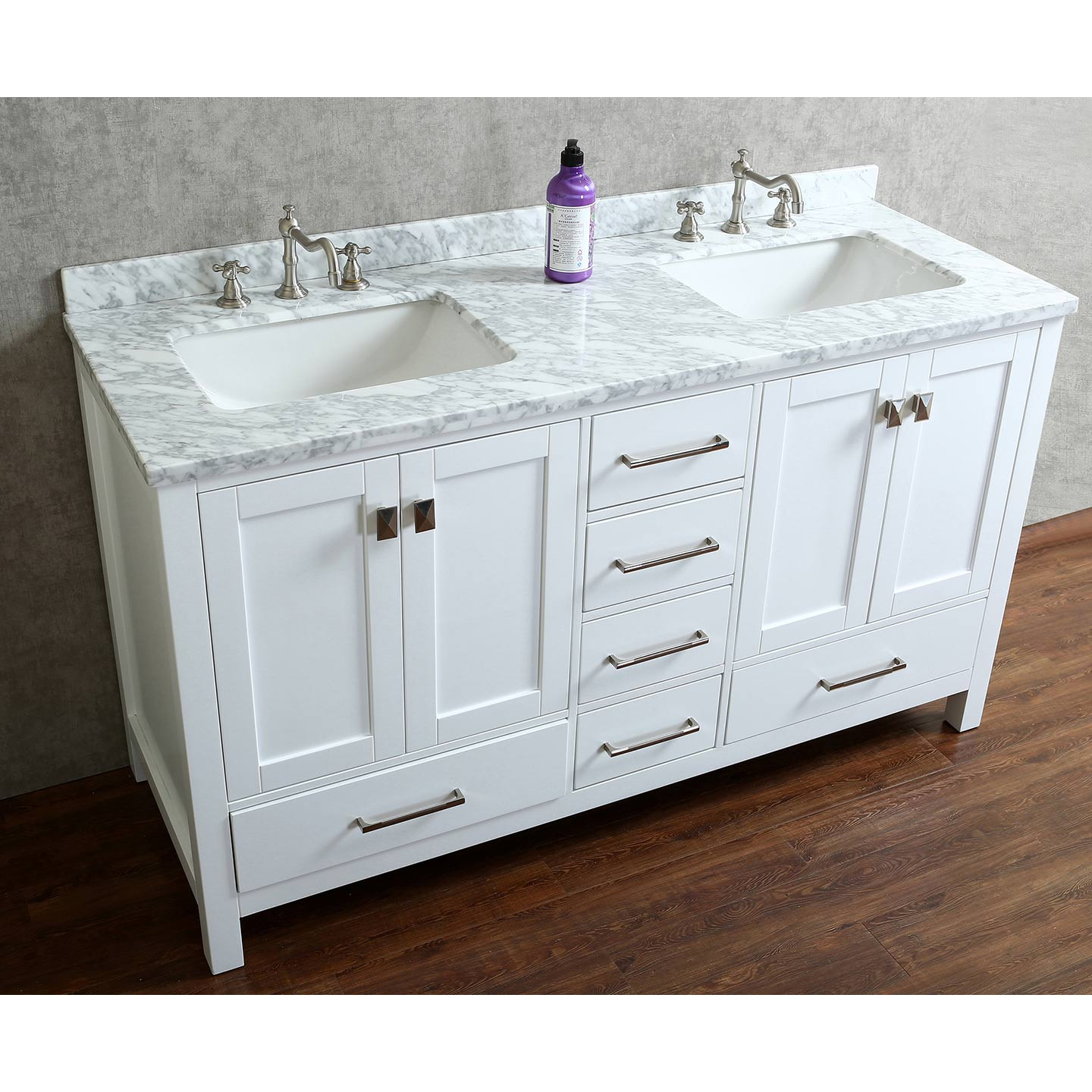 Best ideas about 60 Bathroom Vanity
. Save or Pin Buy Vincent 60" Solid Wood Double Bathroom Vanity in White Now.