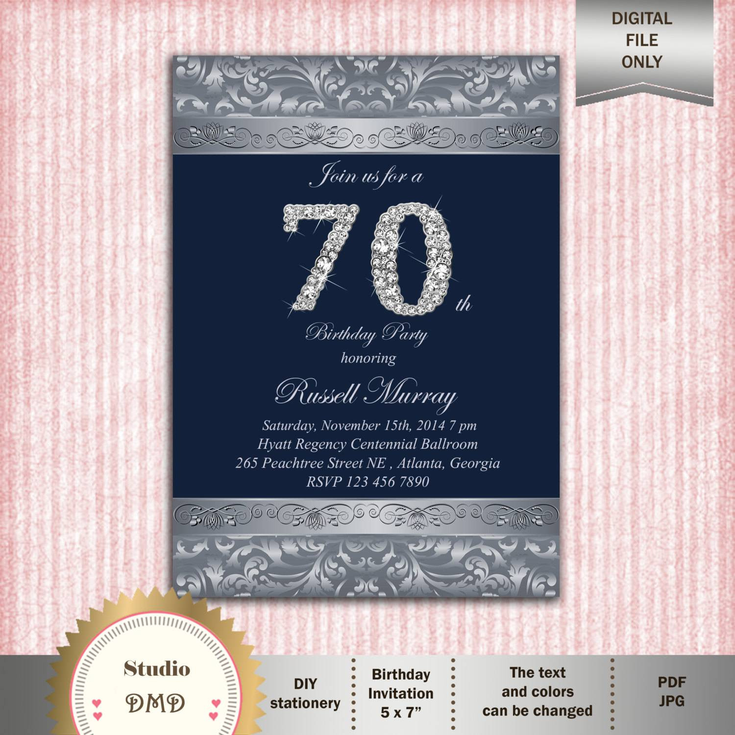 Best ideas about 70 Birthday Invitations
. Save or Pin 70th Birthday Party Invitations Now.