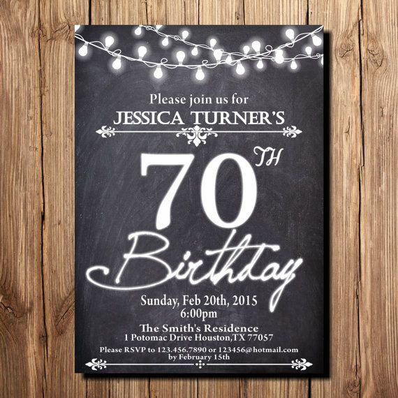 Best ideas about 70 Birthday Invitations
. Save or Pin 15 70th Birthday Invitations Design and Theme Ideas Now.