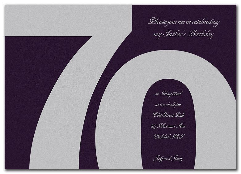 Best ideas about 70 Birthday Invitations
. Save or Pin 15 70th Birthday Invitations Design and Theme Ideas Now.