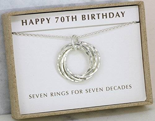 70Th Birthday Gift Ideas For Mom
 Amazon 70th birthday t for mom necklace 70th