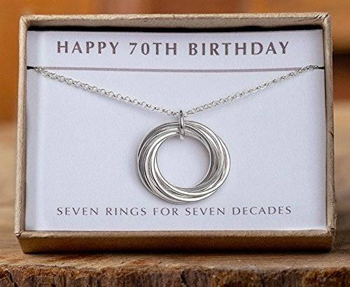 70Th Birthday Gift Ideas For Mom
 Amazon 70th birthday t for mom necklace 7th