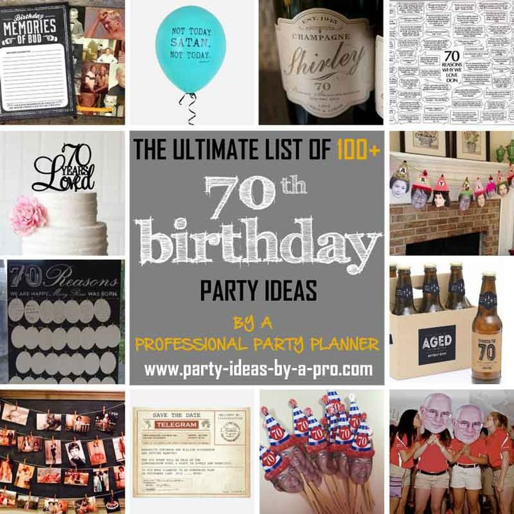 70Th Birthday Gift Ideas
 163 best 70th Birthday Party Ideas images on Pinterest