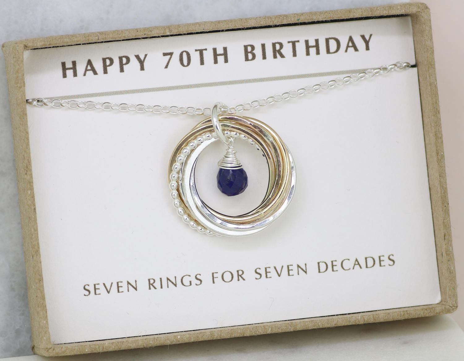70Th Birthday Gift Ideas
 70th birthday t blue sapphire necklace September