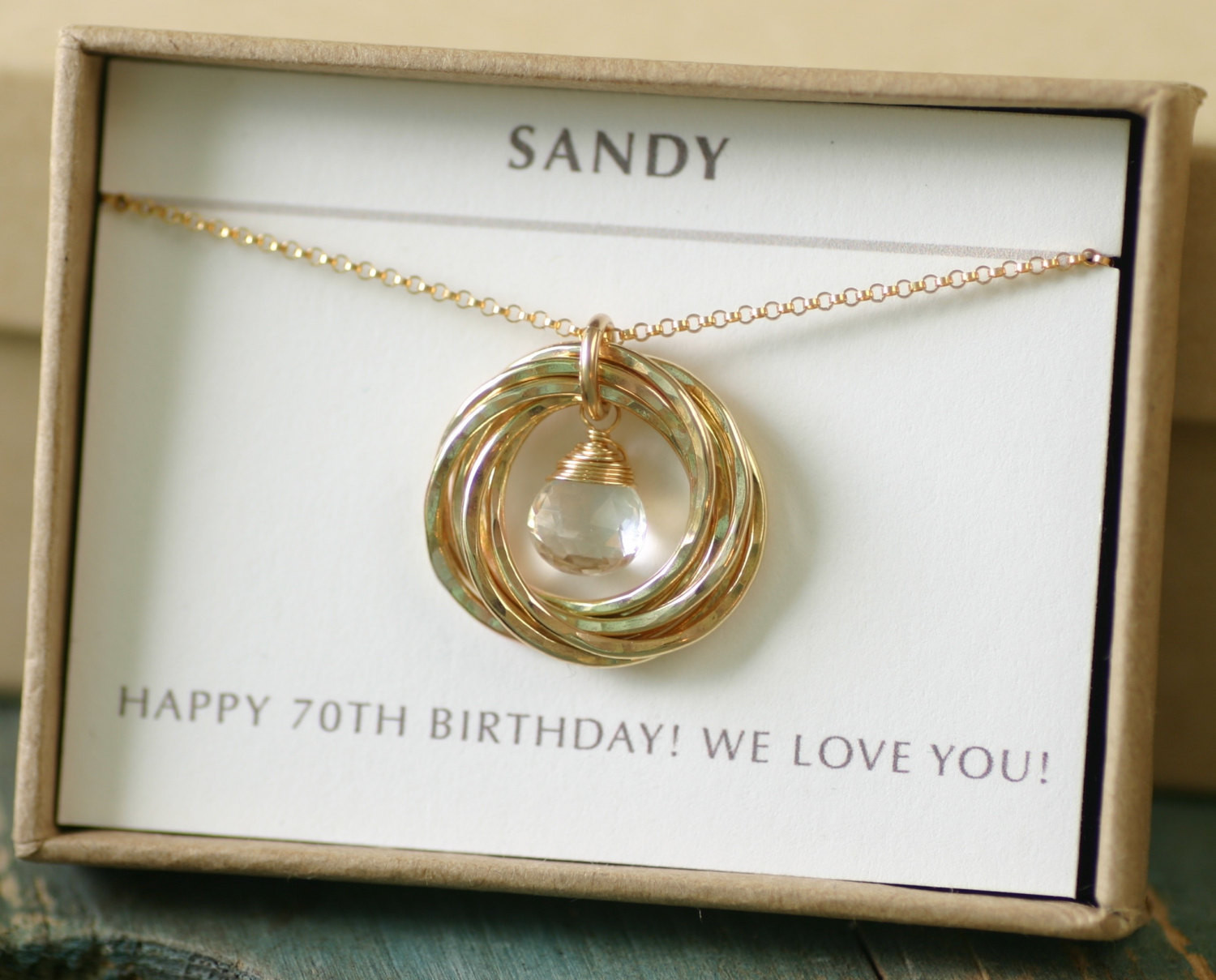 70th Birthday Gifts For Her
 70th birthday t for her April birthstone necklace jewelry