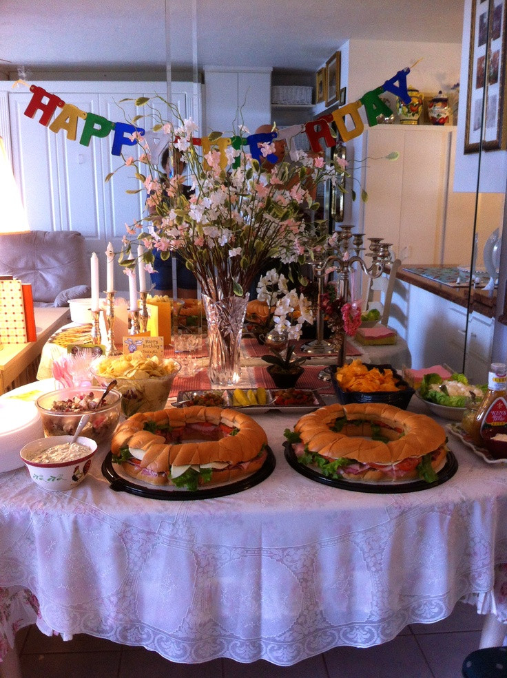 75th Birthday Party Decorations
 Buffett table for my Dads 75th birthday party