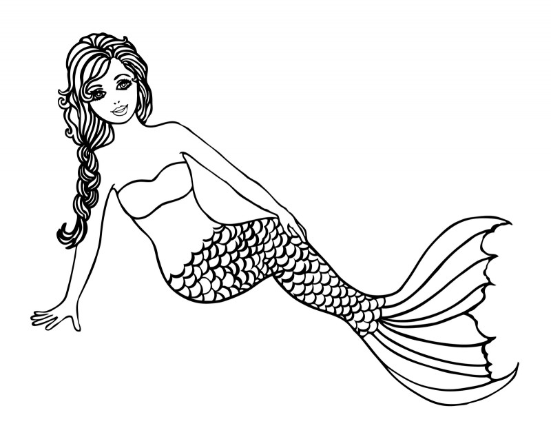 8.5 X 11 Free Coloring Sheets Kids Under The Sea
 Dibujos de Sirenas para Colorear Pintar e Imprimir