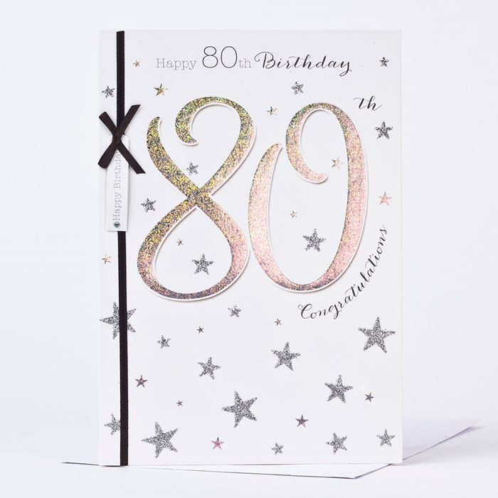 80th Birthday Card
 80th Birthday Card Congratulations