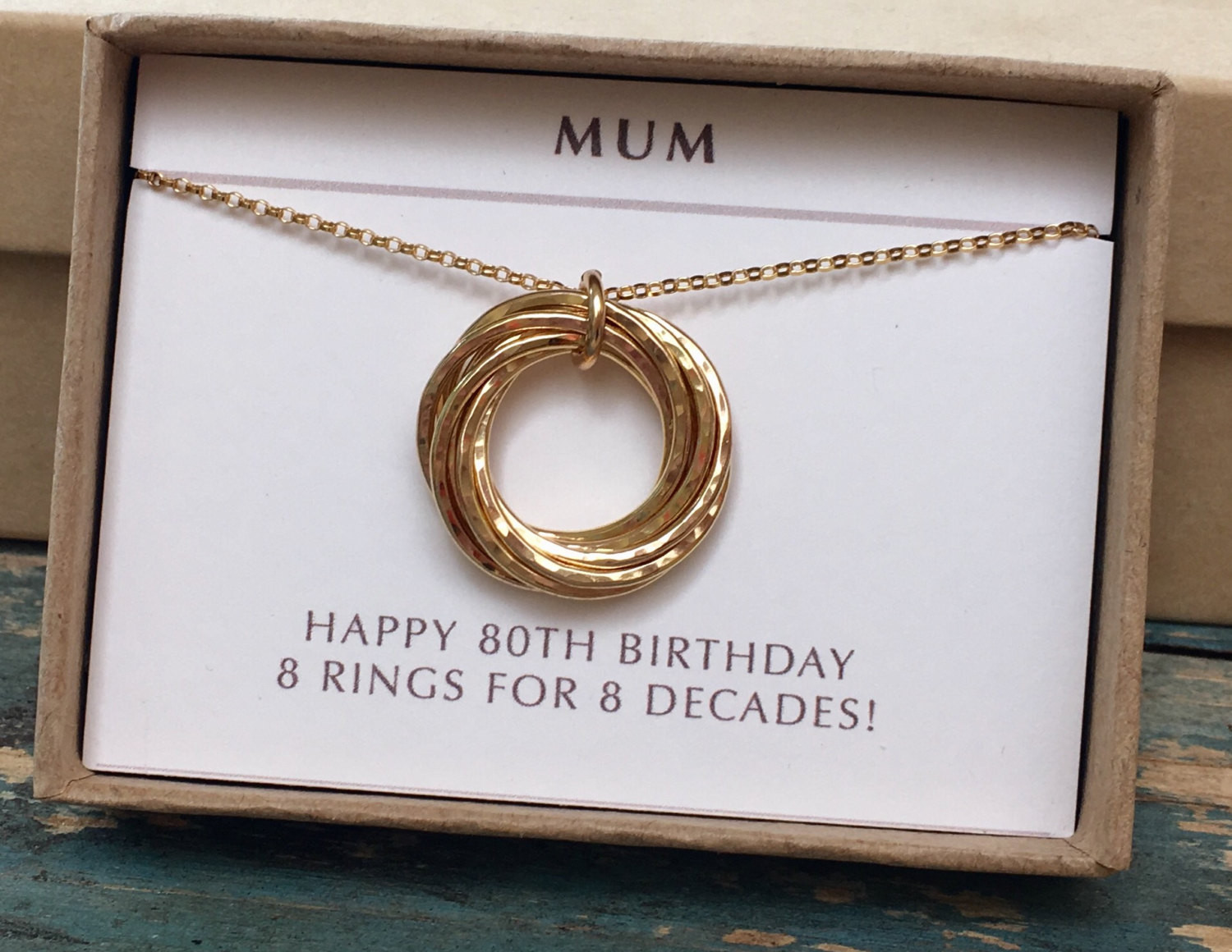 80th Birthday Gifts For Grandma
 80th birthday t for mum gold necklace for mom grandma