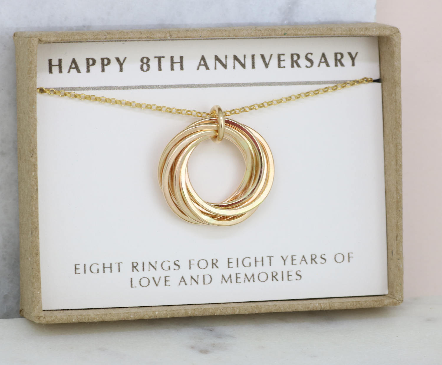 8Th Anniversary Gift Ideas
 8th anniversary t for wife 8 year anniversary necklace for