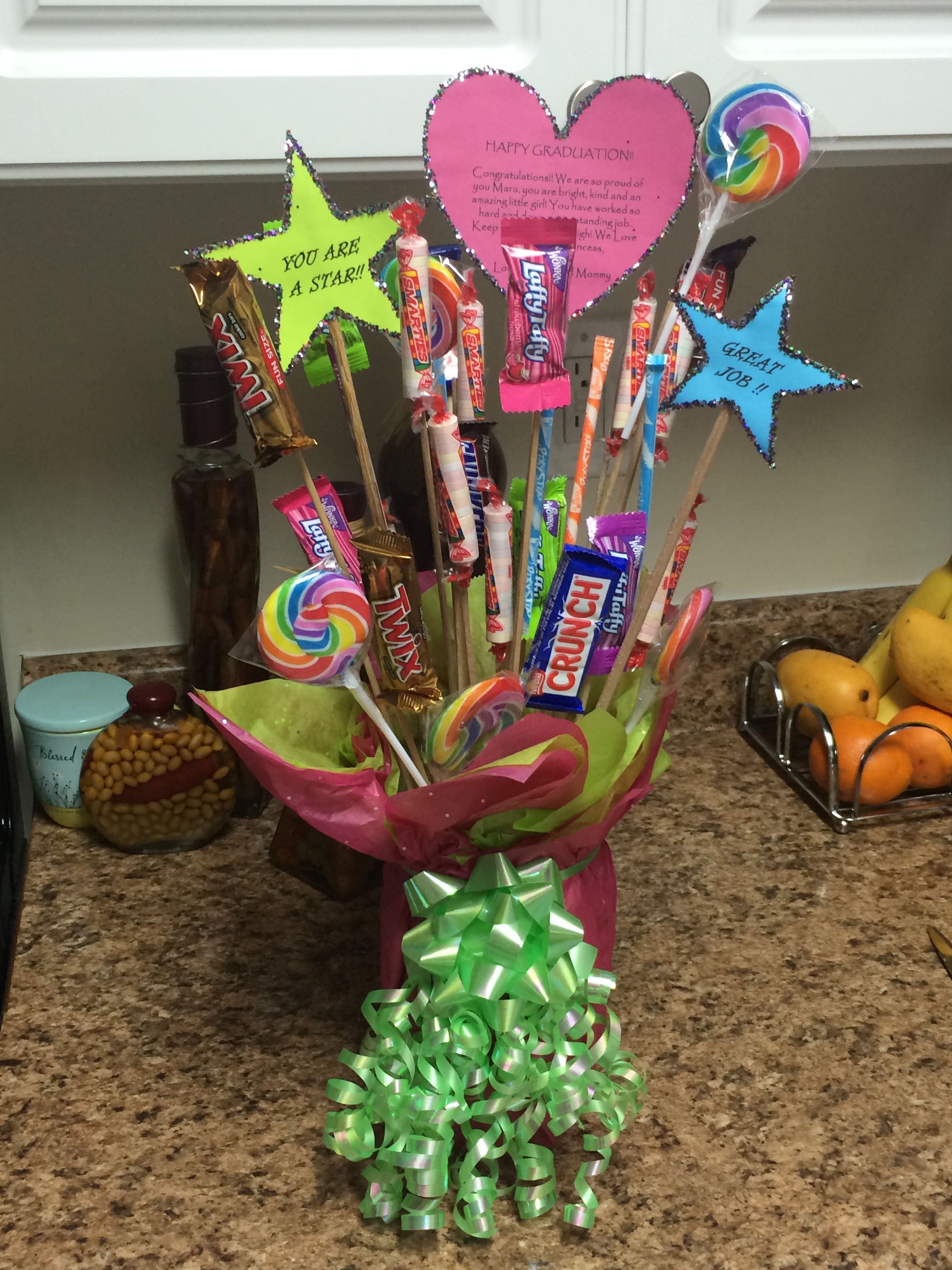 8Th Grade Girl Graduation Gift Ideas
 This is a t bouquet I made for my daughter s 5th grade