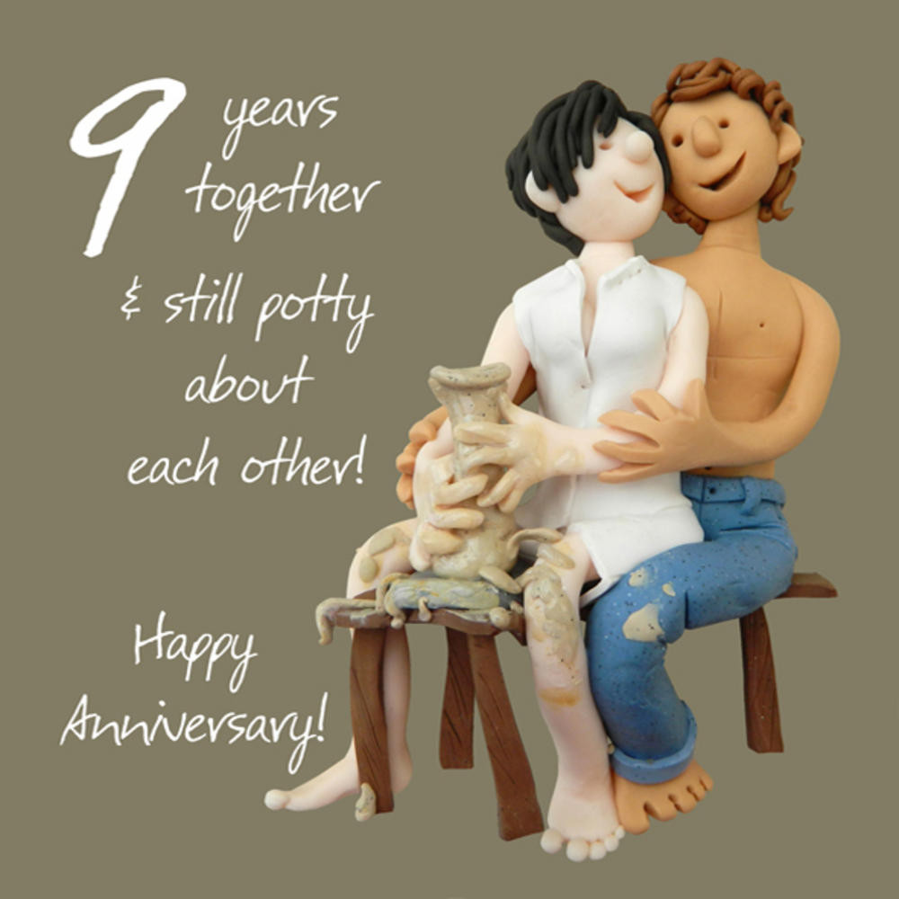 Best ideas about 9 Year Wedding Anniversary Gift Ideas
. Save or Pin Happy 9th Pottery Anniversary Greeting Card e Lump or Now.
