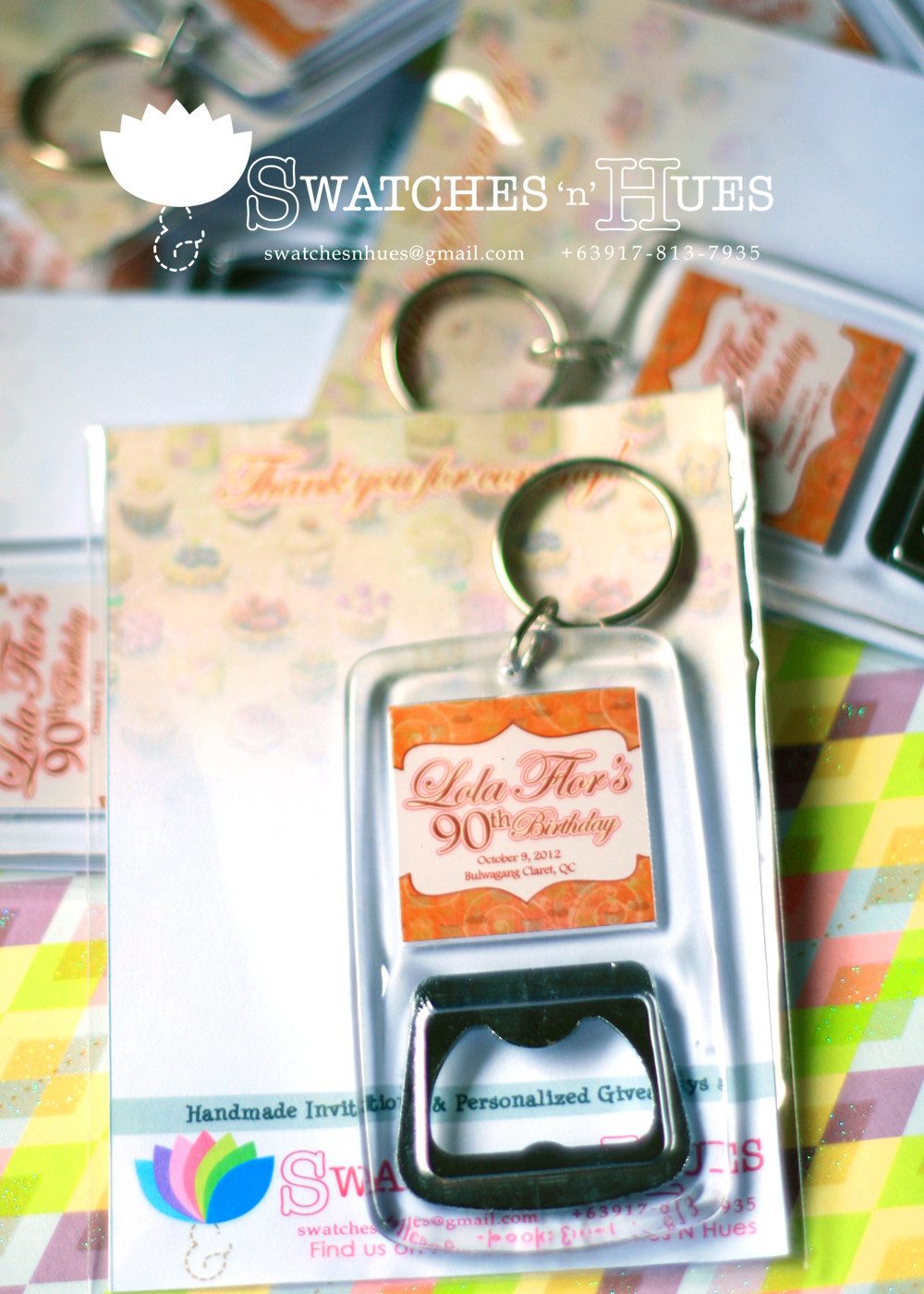 90th Birthday Party Favors
 Swatches & Hues Handmade with TLC Party favors for a