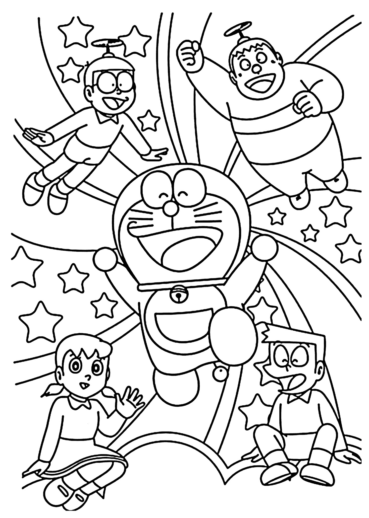 A Coloring Book
 Doraemon Coloring Pages to and print for free