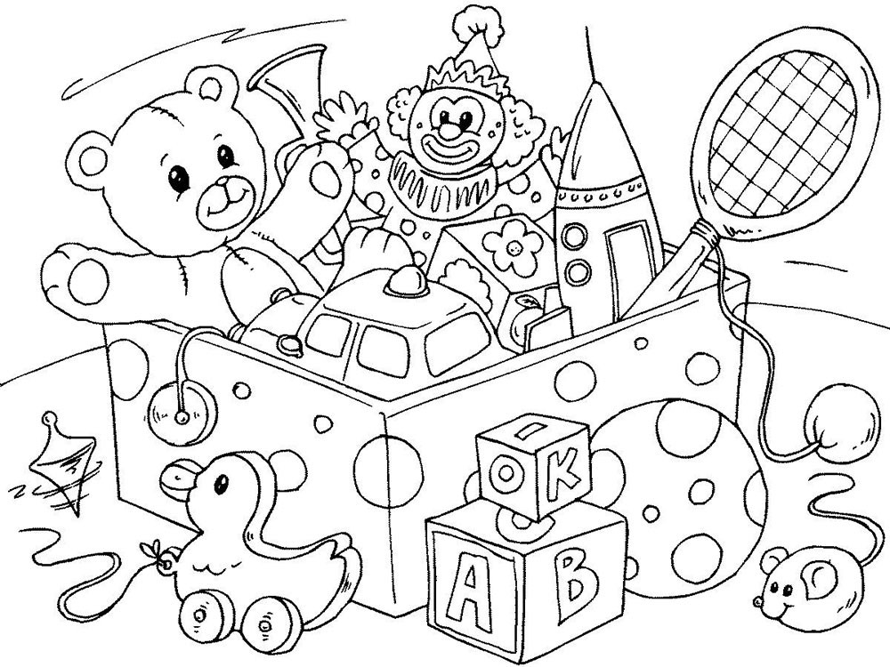 A Coloring Book
 Toys coloring pages to and print for free