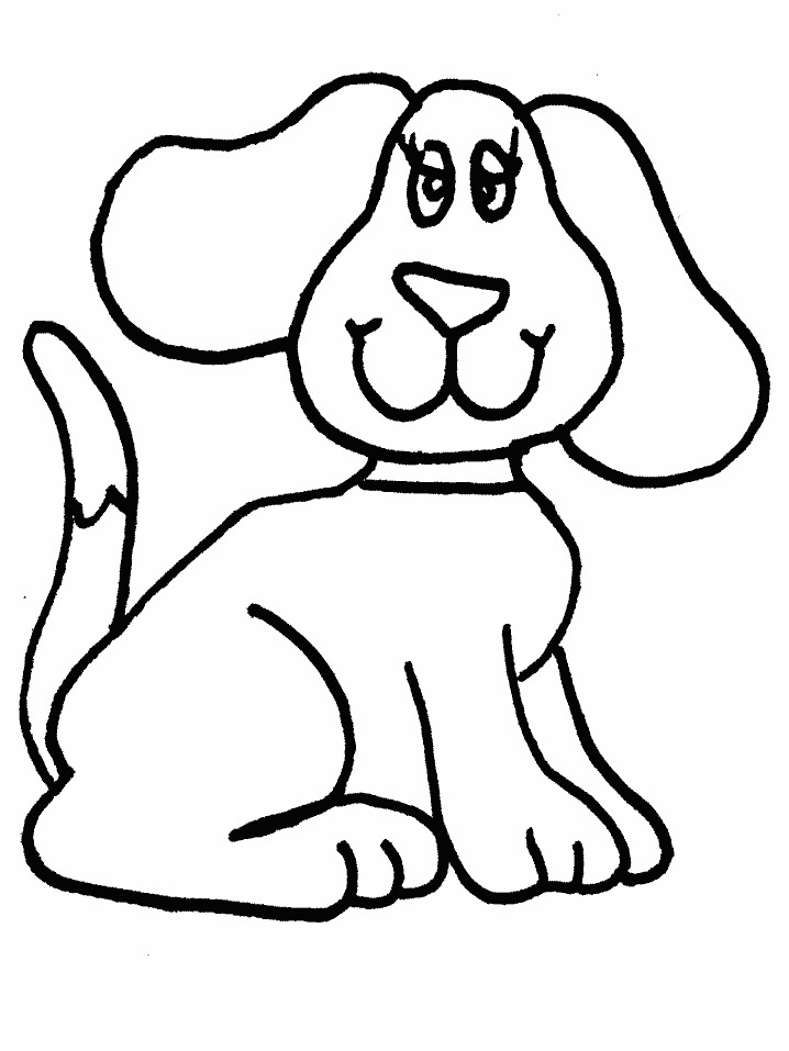 A Dog Coloring Sheets For Kids Of Grantie
 Simple Animal Coloring Pages