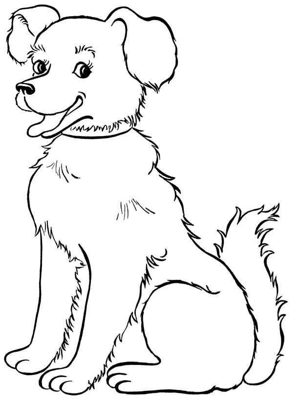 A Dog Coloring Sheets For Kids Of Grantie
 Sitting Dog Coloring Page Coloring Home