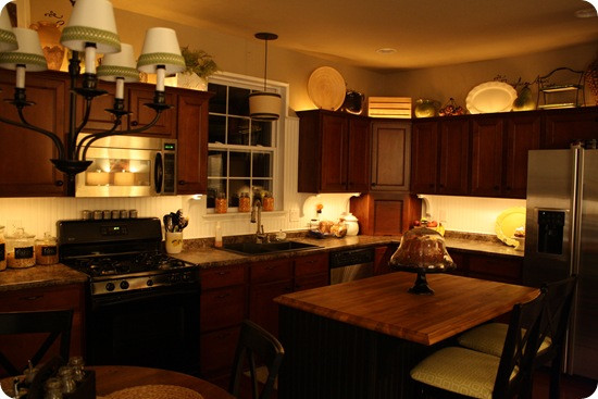Best ideas about Above Cabinet Lighting
. Save or Pin Mood lighting in the kitchen from Thrifty Decor Chick Now.