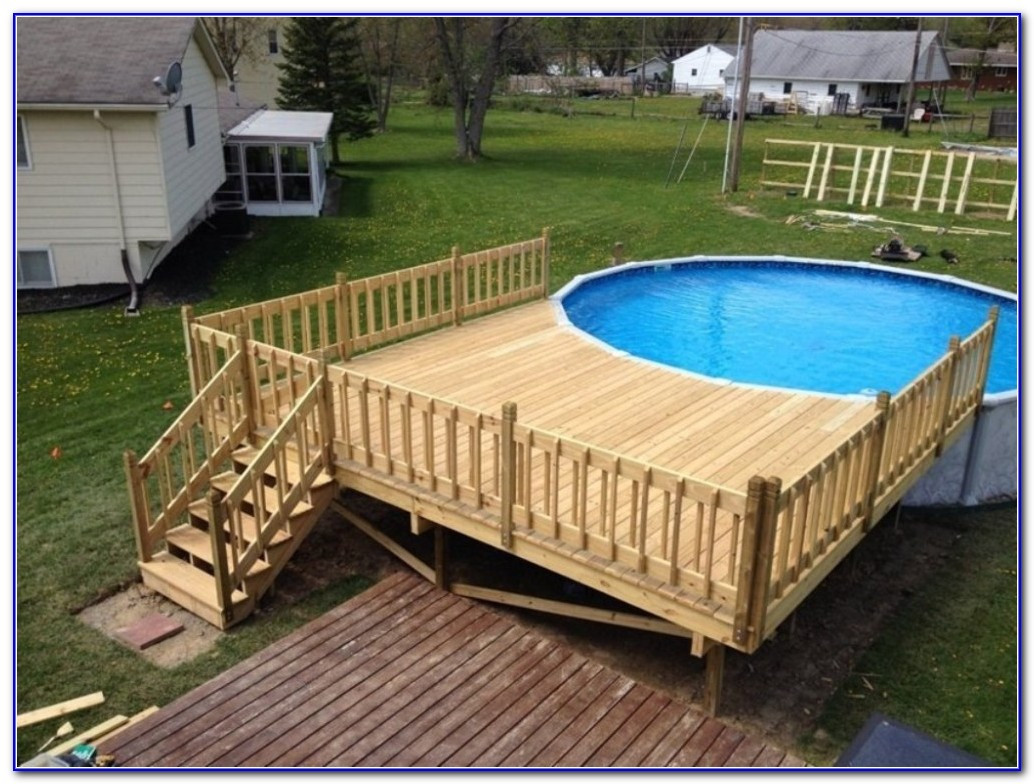 Best ideas about Above Ground Pool With Deck Packages
. Save or Pin Round Ground Pool Deck Plans Decks Home Now.