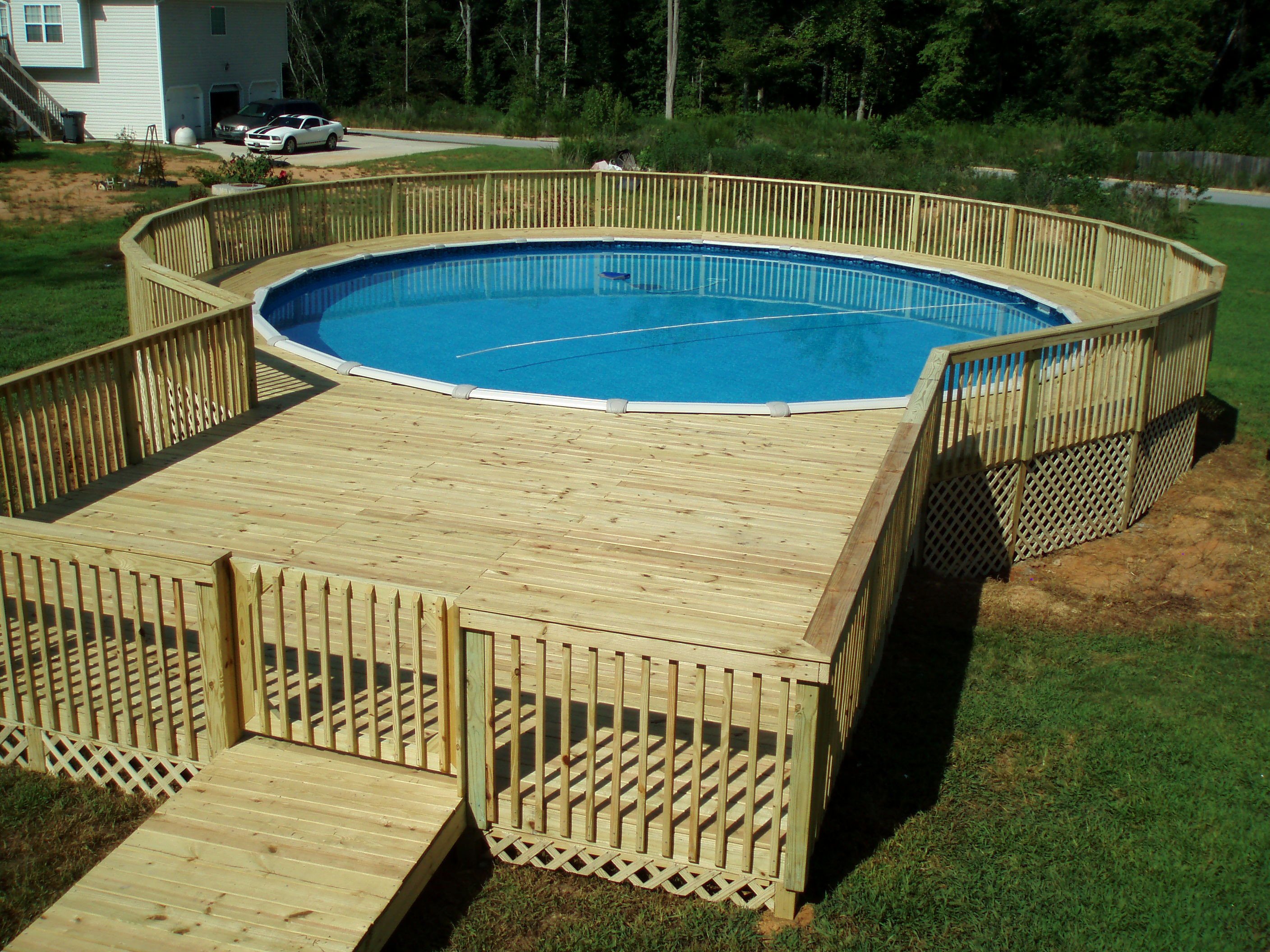 Best ideas about Above Ground Pool With Deck Packages
. Save or Pin Simple Ground Pool Deck Ideas Now.