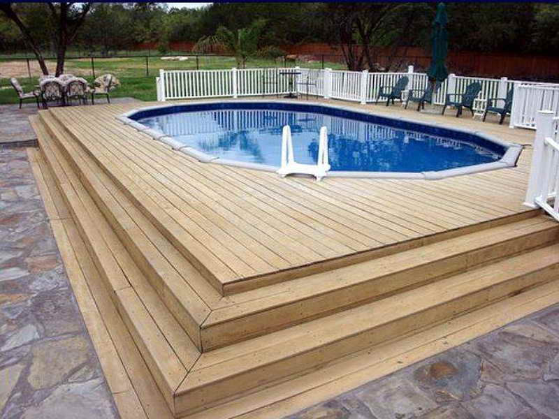 Best ideas about Above Ground Pools With Deck
. Save or Pin How To & Repair How To Build Decks For Ground Now.