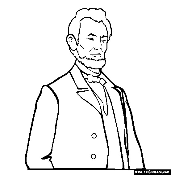 Abraham Lincoln Coloring Pages
 Presidents line Coloring Pages